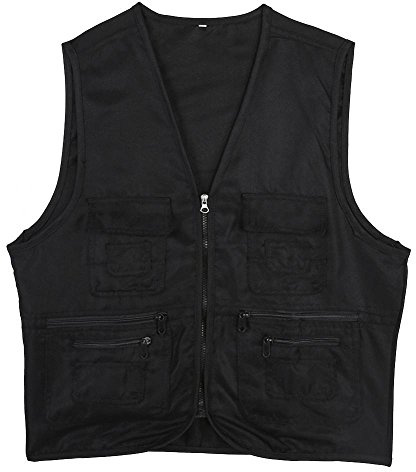 Tbest Chaleco de Pesca con Mosca - Transpirable al Aire para Hombres, Malla con Bolsillo, Chaqueta de Caza, Ropa Deportiva Cómoda