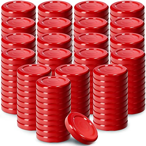 KADAX 200er Set Schraubdeckel TO43 für Gläser 43mm Rot – Twist-Off Ersatzdeckel für 40ml Mini Gläser & Probiergläser, Luftdicht & Spülmaschinenfest