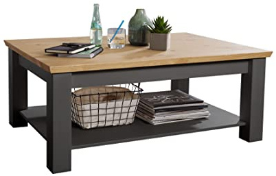 Couchtisch in Kiefer massiv grau Beistelltisch (BxHxT 110x45x75 cm)