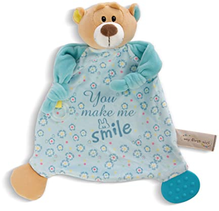NICI Schmusetuch Bär 25 x 25 cm – niedliches Schnuffeltuch ab 0 + Monaten, Kuscheltuch für Mädchen, Jungen & Babys, 48895, tolle Geschenkidee, beige