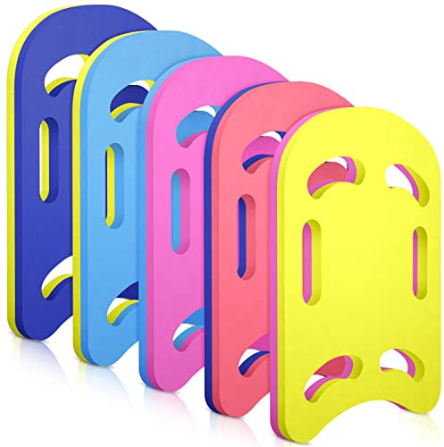 Karenhi 5 Pcs Swimming Kickboard for Adult Kids Training Aid Float Pool Exercise Kick U Design EVA Foam Swim Board for Beginner Float Exercise Equipment(Stylish)