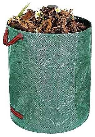 Gartensack Laubsack,60LGartenabfallsack Stabil,Gartensäcke für Gartenabfälle,Laubsäcke Rasenschnitt,Grünschnittsäcke Faltbar,Gartenabfallsäcke mit Griffen,Wiederverwendbare,für Laub Hecke Gartenabfall