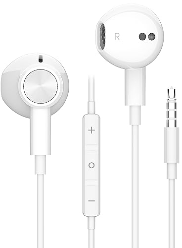 Auriculares de 3,5 mm para Samsung Galaxy A14 A12 A23 A52S A42 A72 A32 S10,Auriculares In Ear con Cable,Auricular Deportivos estéreo intrauditivos con micrófono para Redmi Note 14 13 12 11 Pro