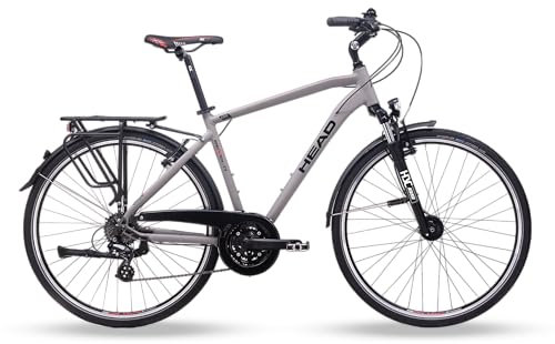 HEAD Unisex - Adult Revelo 1.0 Trekking Bike, Matt Grey/Red, 55