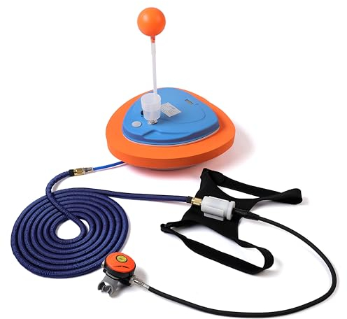 TUXING Tauchventilator, tankloses Tauchsystem, tragbares, wiederaufladbares Tauchtank, wasserdichter Luftkompressor, Schwimmbadspielzeug, Tauchspielzeug, Tauchen ohne Tanks (Z270-Blau)