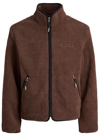 JACK & JONES Jornorrebro Teddy Jacket SN, Mogano Profondo, L Uomo