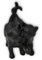 damaloo Figura decorativa de gato resistente a la intemperie – Figura de gato de poliresina negra – Decoración de gato para jardín, balcón, lápida, terraza, alféizar de ventana – Figura decorativa