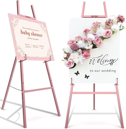 Staffeleiständer Rose, Höhenverstellbar für Hochzeitsschilder und Poster