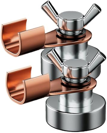 4 abrazaderas magnéticas de tierra para soldar, imán de tierra, electrodo de cobre de 500 A, herramienta de abrazadera de soporte multifuncional, accesorios de soldadura por succión para electricistas