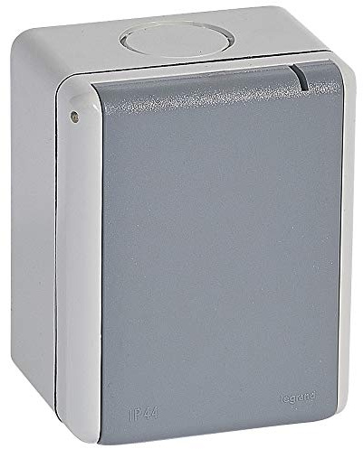 Prise Plexo 3P+T étanche 32A complet IP44 saillie - gris