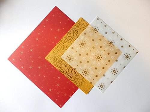 3er Stern Bastel Set Faltblätter Faltpapier Stern