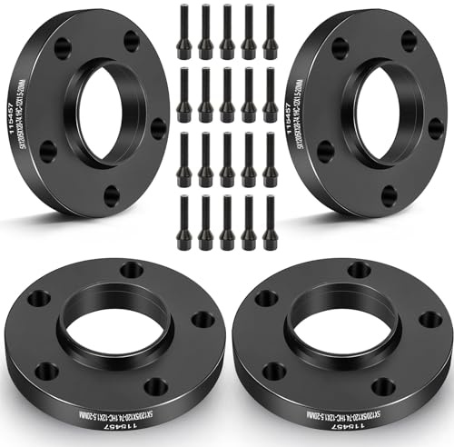 ECCPP 20mm 5 Lug Wheel Spacers Hub centric 5x120mm to 5x120mm 74.1mm hub fits for 1996-2003 for BMW M5 525i 528i 530i 540i with 12x1.5 Studs-4PCS