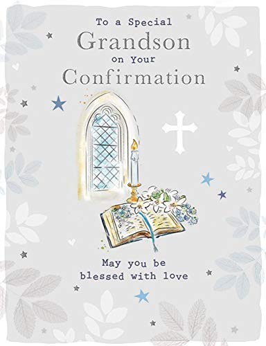 Piccadilly Greetings Religious Card Confirmation Grandson - 8 x 6 inches