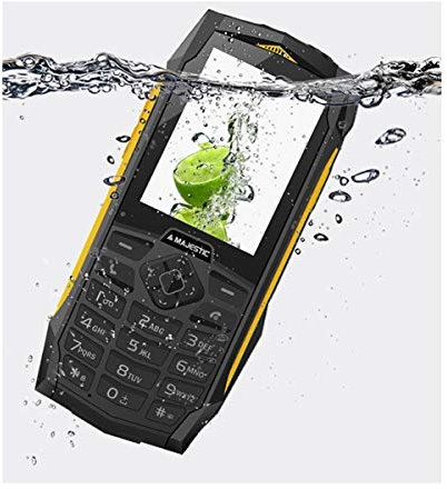 MAJESTIC TANK TELEFONO GSM CON DISPLAY 2.4” A COLORI FOTOCAMERA INTEGRATA BLUETOOTH, TORCIA LED RESISTENTE A POLVERE, URTI ED ACQUA (IP68)