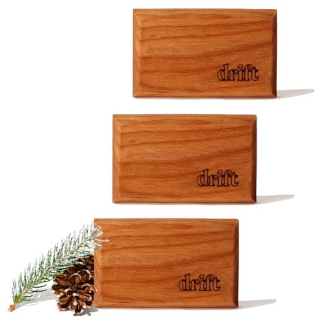 Drift Car Air Freshener - The Original Wood Air Freshener - Car Odor Eliminator - Long Lasting Scent - Metal Clip - Essential Oils - Clean Ingredients - Pine Scent 3 Pack Refill - NO CLIP INCLUDED