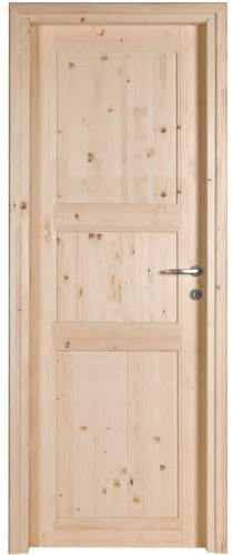 Kimono Casa - Porta in Legno di Abete Grezzo Battente - 210 x 90 - Reversibile