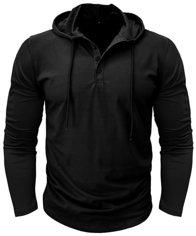 MakingDa Sudadera deportiva de manga corta con capucha para hombre, moderna, para entrenamiento, gimnasio, pullover camisa con capucha, con botones, ajuste muscular, sudadera de verano, ligera, hip