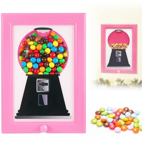 Hojalis Candy Dispenser Picture Frame, Handy Candy Frame Dispense, Hanging Candy Dispenser, Gumball Dispenser Mini, Wall Mounted Candys Dispensers for CreativeHome Decoration, Holiday Presents