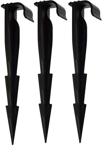 Ground securing Barbed pegs for seep/Soaker Hose,drip line,Weeping Pipe/Garden hosepipe/Garden Irrigation Hose Any 16mm ouside Diameter Pipes (Pack of 10)
