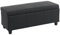 Mendler Aufbewahrungs-Truhe Kriens, Sitzbank Bank, Kunstleder, 45x114x45cm - schwarz matt