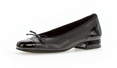 Gabor Comfort Basic , Women's Ballet Shoes, Black (Black Leather Ht/Patent), 6.5 UK