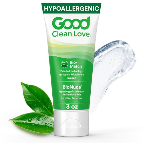 Good Clean Love BioNude Ultra Sensitive Personal Lubricant, Hypoallergenic Unscented & Unflavored Water-Based Lube, Safe for Adult Toys & Condoms, Intimate Wellness Gel for Men & Women, 3 Oz
