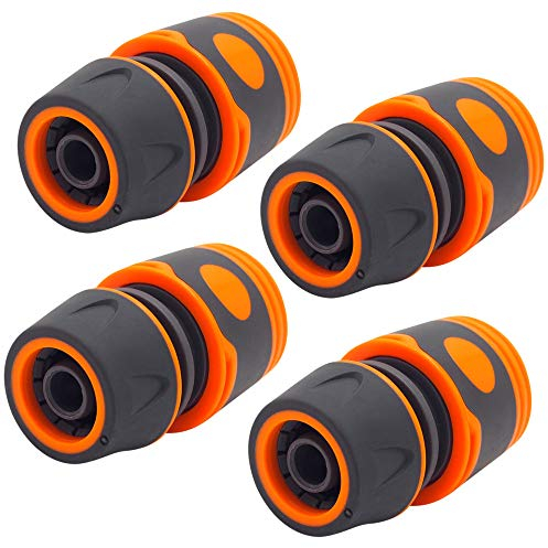 YeenGreen Schlauchverbinder, 4 Stück Schnellkupplung, Endverbinder schlauchkupplungen für 1/2 Zoll Schlauchleitungs einfache Montage Premium chnellkupplung, mit Wasserstop