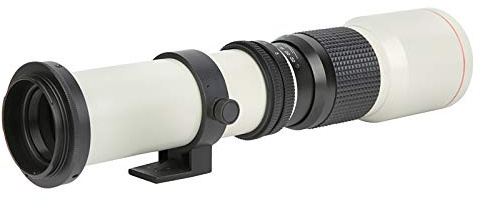 Manuell Teleobjektiv, 500 Mm F8-F32 Teleobjektiv för EF-S-kameror, Objektiv med Manuell Fokusering för Vilda Djur, Sport och Natursköna Fotografier