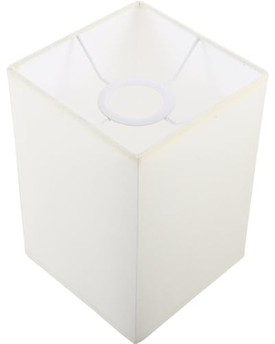 Luxshiny Quadratischer Tischlampenschirm Aus Tc-Stoff Und Eisen 8 Zoll Leichter Ersatzlampenschirm Für E27 Lampen Wohnzimmer Schlafzimmer Büro Dekoration