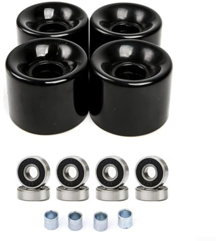 HEBEOT Ruedas de monopatín 78A Dureza para monopatines estándar, monopatín longboard, monopatín regular 60X45mm (negro), U2P81A4Q6MW13PY904P4XL3ZSB9A47
