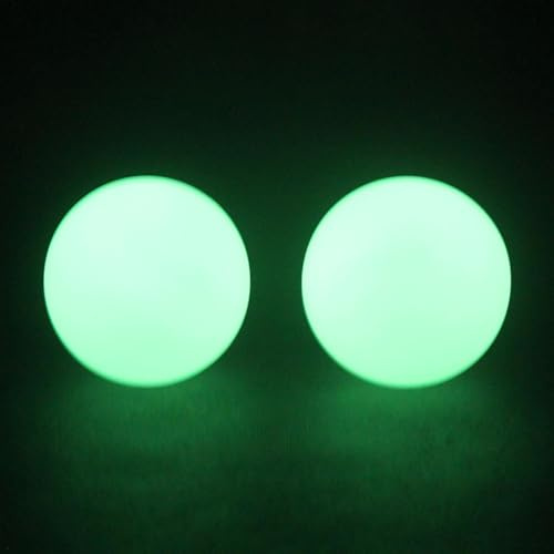 Qfdiwr 2 Pc Leuchtet Im Dunkeln Hockey Ball - Eishockey Puck Leuchtet Im Dunkeln, Hockey Pucks Leuchtende Im Dunkeln, Leuchtende Grüne Sport Dodgeballs
