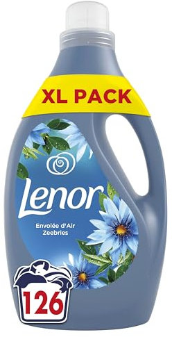 Lenor Adoucissant 126 lavages, Envolée d’Air, 24H De Fraîcheur Relaxante, Avec Une Touche D’Huiles Essentielles