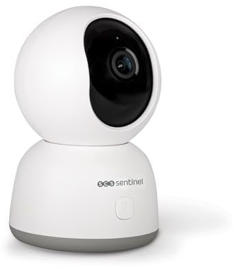 SCS Sentinel - Caméra de Surveillance Rotative Intérieure InCam - Full HD 1080p - Vision Nocturne 7m - Interphonie Bidirectionnelle - Stockage Micro SD 128Go - Contrôle à Distance Via Application