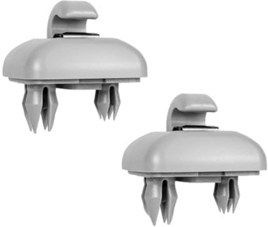 2 clips para parasol, soporte para parasol de coche, gancho para parasol de coche, gancho para visera de coche, apto para Au-Di A1 A3 A4 A5 Q3 Q5 (8e0 857 562) A7 B6 B7 B8 S4 S5 (gris)
