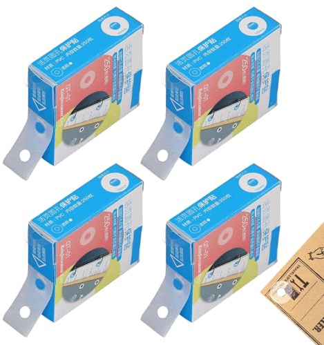 1000 Pack Hole Reinforcement Stickers – 1/4 Inch Transparent Self-Adhesive Ring Labels for Binder Pages, Paper Hole Repair (4 Boxes)