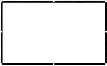 Projector Screen - Portable Foldable Roll-Up Theater Screen for Indoor Outdoor Use | Magnetic Edge Video Display, Large Home Cinema Screens for Camping Rv Backyard Party Office School Meetings, White