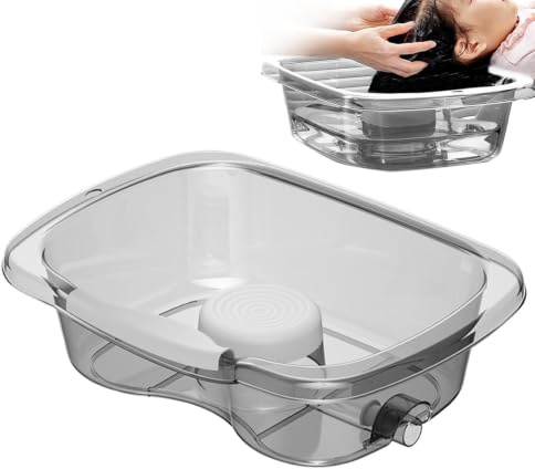 Hårtvättställ - Bärbar schampovask med nackstöd för sängkanten | Lätt hårtvättställ med ergonomiskt nackstöd och avloppsslang för äldre, gravida, funktionshindrade och sängliggande