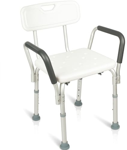 Vive Shower Chair with Arms & Back - Small, Narrow, Medical, Universal Bath
