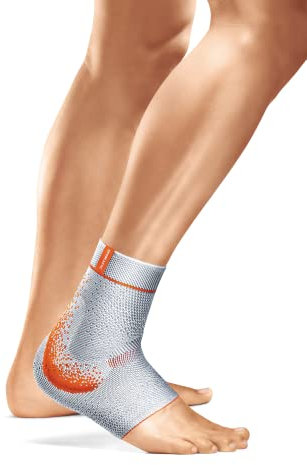 SPORLASTIC – Sprunggelenkbandage MALLEO-HiT Supreme für rechts & links - Orthopädische Knöchelbandage für das Fußgelenk mit Kompression & Friktionspelotten - Ideal für Sport & Reha - Platinum Größe 1