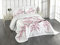 ABAKUHAUS japanisch Tagesdecke Set, Sakura Zweig Blüten, Set mit Kissenbezügen Kein verblassen, für Doppelbetten 264 x 220 cm, Rosa Dunkelbraun
