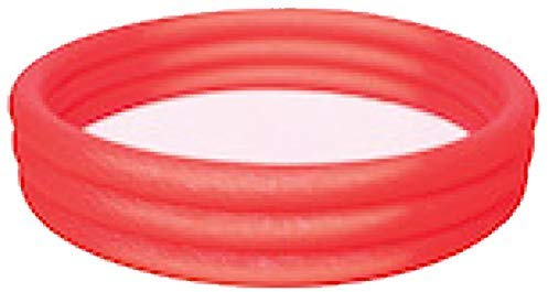 Bestway plaskdamm barnpool pool 3-ring prägling (183 x 183 x 33 cm (röd))