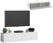 4housedesign® TV Board Lowboard Hängend | Fernsehschrank tv Sideboard Wohnzimmer | Lowboard Wohnzimmer fernsehregal tv Board Hängend tv Shrank tv 55 Zoll - TV Lowboard Weiß Matt 120cm