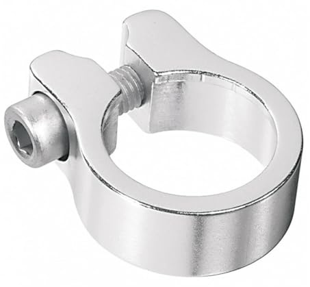 Laxzo ® Cykelsadel stolpe klämma aluminiumlegering snabbfrigörande cykelsadelstolpe i silver tub klämma 31,8 mm för mountainbike vägcykel Fixie Gear Track Bike hopfällbar cykel DH MTB BMX