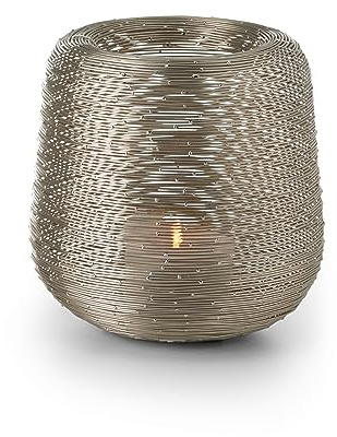 PHILIPPI - CALI Windlicht - aus gewickeltem Draht für Schöne Lichteffekte (Größe S)