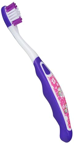 Wellsamed 1 Stück Kinderzahnbürste Lila mit Einhorn-Aufdruck, Zahnbürste für Kinder und Babys von 0-6 Jahren