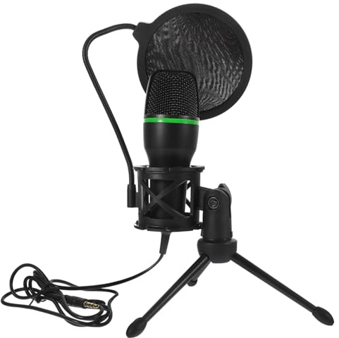 LIGIGWASH Micrófono Condensador para Gaming con Reducción de Ruido USB con Soporte y Filtro Pop para Conferencias y Streaming PC Color Negro