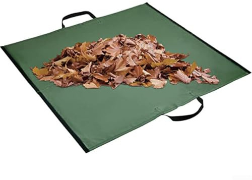 Bolsa de colección con asas para uso en jardín y patio, tela Oxford resistente al agua, diseño espacioso que ayuda a reducir los viajes a la papelera de reciclaje