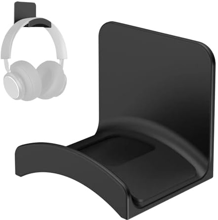 Vornetil Headphone Hanger Holder, Universal Headset Wall Mount Hook Strong Adhesive Headset Desk Hook Stand, Space-Saving Gaming Earphones Hanger for Desk, Gaming Headphones & Controller