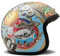 DMD Herren Jet-Vintage Motorradhelm, Mehrfarbig, XS