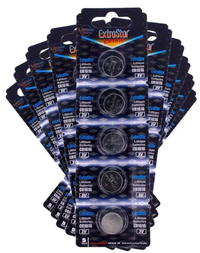 50 pilas de botón CR1616 3 V Litio pilas CR 1616